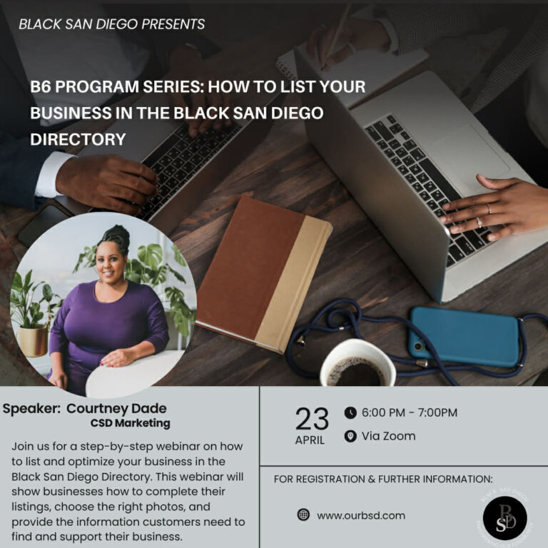 B6 Series: How to List Your Business in the Black San Diego Directory