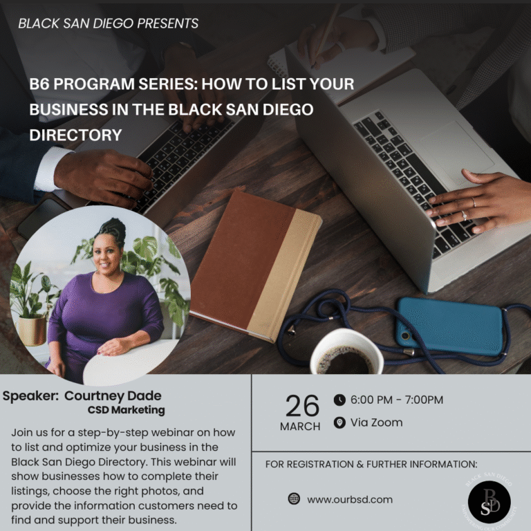 B6 Series: How to List Your Business in the Black San Diego Directory